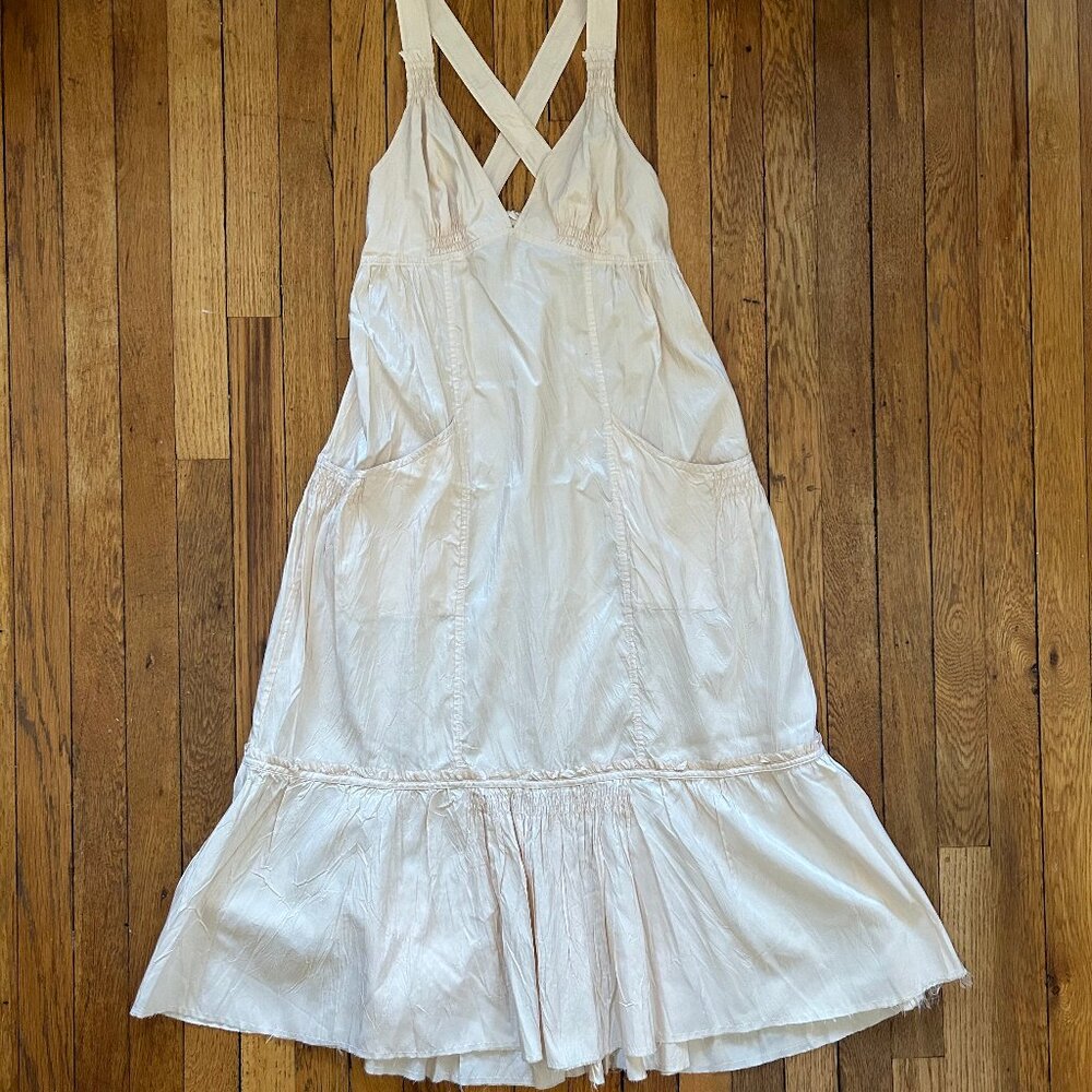 Calypso St Barth Christine Celle 100 silk dress champagne pink XS